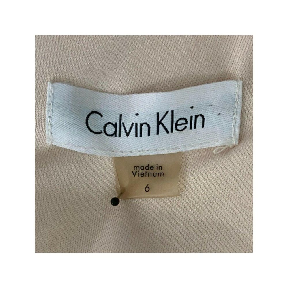 Calvin Klein Sleeveless Blush Cotton Blend Sheath - Picture 7 of 8